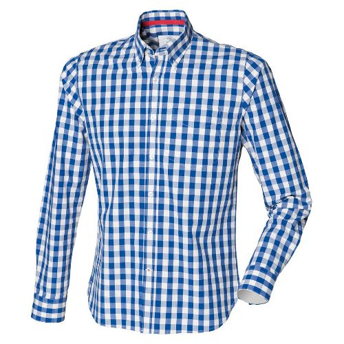 Front Row Checked Cotton Shirt Blue Check